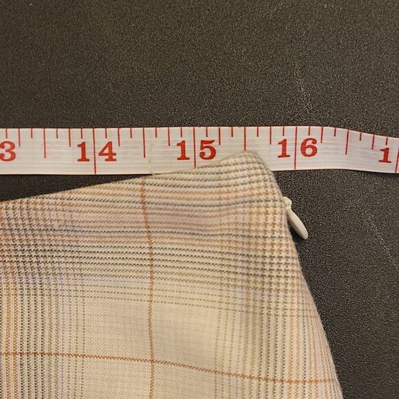 The Limited White & Beige Plaid Pencil Skirt Size 8 Mid‑Rise Knee Length Fall - Picture 8 of 10